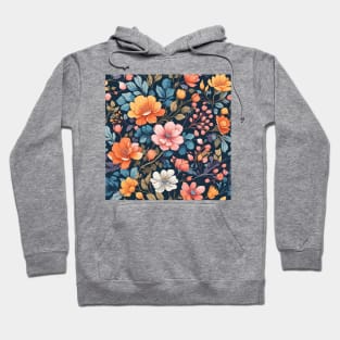 Retro Floral Reverie Vintage Hoodie